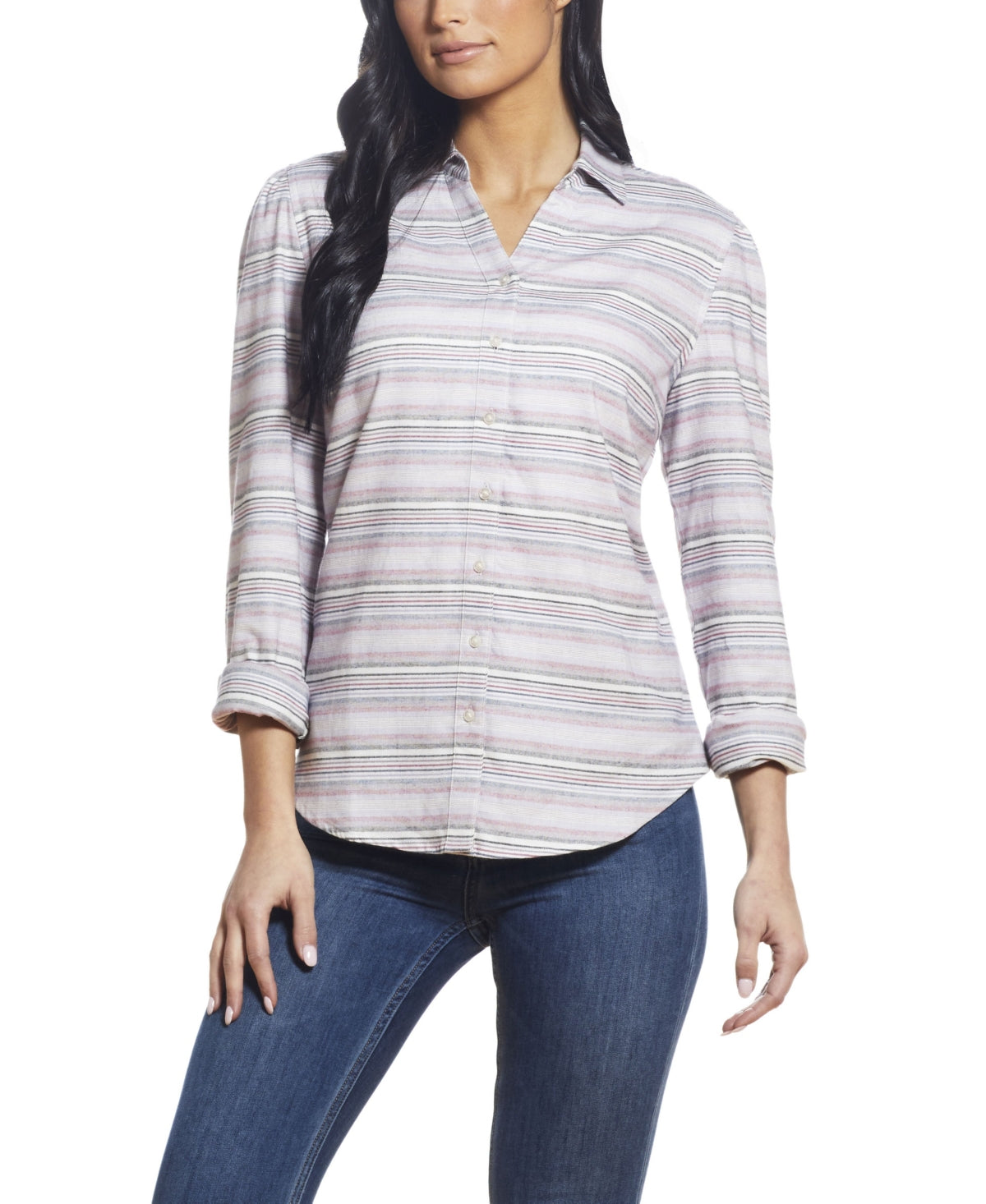 Blusa feminina vintage de flanela escovada, manga comprida, resistente às intempéries, tamanho pequeno, vermelha