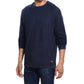 Suéter texturizado Stonewash vintage masculino à prova de intempéries, azul, tamanho médio