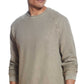 Suéter texturizado Stonewash vintage masculino à prova de intempéries, marrom, tamanho médio