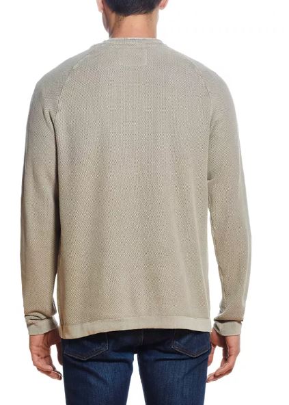 Suéter texturizado Stonewash vintage masculino à prova de intempéries, marrom, tamanho extragrande