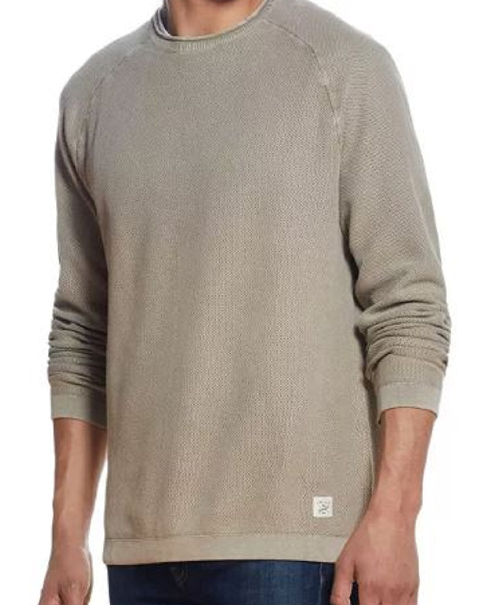 Suéter texturizado Stonewash vintage masculino à prova de intempéries, marrom, tamanho extragrande