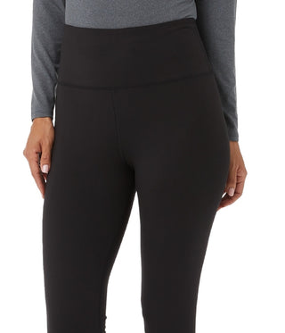 Leggings femininas básicas 32 Degrees com comprimento total e cintura alta, pretas