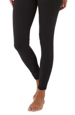Leggings femininas básicas 32 Degrees com comprimento total e cintura alta, pretas