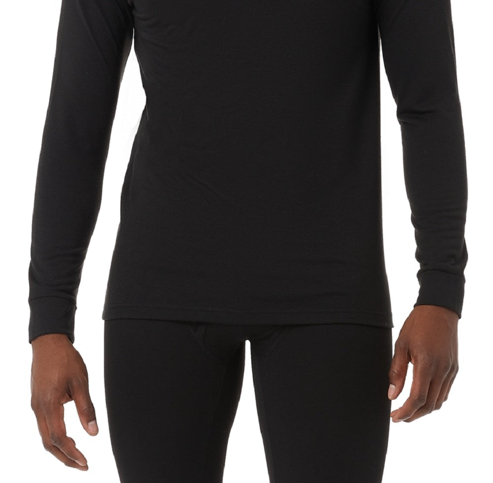 Camisa térmica feminina manga comprida 32 Degrees Heat Plus, preta, tamanho médio