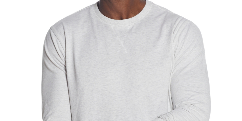 Camiseta masculina vintage de manga comprida escovada e gola redonda, à prova de intempéries, tamanho GG