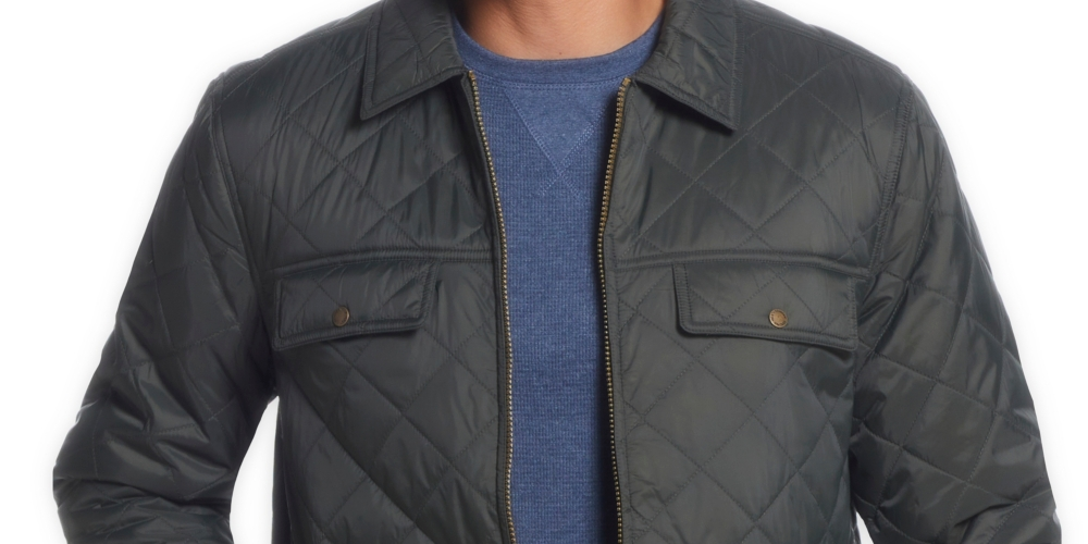 Jaqueta acolchoada leve vintage masculina à prova de intempéries, verde, tamanho XXL