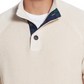 Suéter masculino vintage texturizado com gola falsa e botões, à prova de intempéries, marrom, tamanho grande