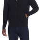 Moletom com capuz vintage masculino com zíper completo e forro de sherpa, preto, tamanho grande