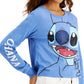 Camiseta com estampa gráfica Stitch da Disney Junior, azul, tamanho médio
