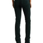 Calça jeans feminina Ralph Lauren de veludo cotelê com bolsos e zíper, para uso no trabalho, perna reta, verde, tamanho 16