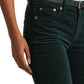 Calça jeans feminina Ralph Lauren de veludo cotelê com bolsos e zíper, para uso no trabalho, perna reta, verde, tamanho 16