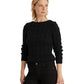 Suéter Ralph Lauren Feminino de Algodão com Decote Canoa e Tricô Preto Tamanho Grande