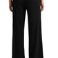 Calça térmica feminina Ralph Lauren com bolsos e cordão, preta, tamanho médio
