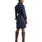 Vestido jeans Ralph Lauren feminino Jameika com manga comprida e gola abotoada, azul, tamanho pequeno