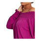 Camiseta Ralph Lauren Feminina Ombro a Ombro Roxa Tamanho 3X