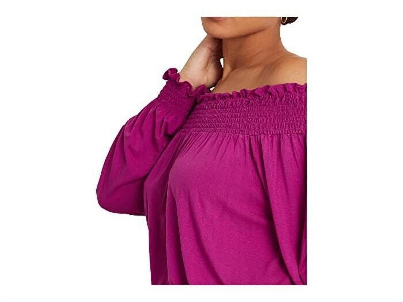 Camiseta Ralph Lauren Feminina Ombro a Ombro Roxa Tamanho 3X