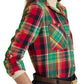 Camisa Ralph Lauren Feminina Xadrez Algodão Sarja Vermelha Tamanho 3X