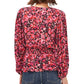 Blusa Peplum Estampada Feminina Vince Camuto Laranja Tamanho X-S