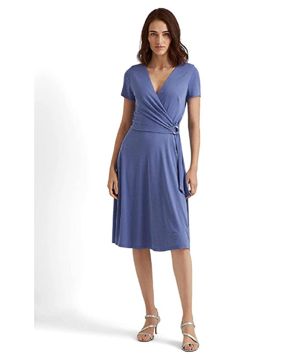 Vestido Ralph Lauren Feminino Manga Curta Azul Tamanho 8