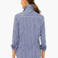 Camisa Ralph Lauren Feminina Easy Care de Algodão Gingham Azul Tamanho Grande