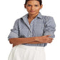 Camisa Ralph Lauren Feminina Easy Care de Algodão Gingham Azul Tamanho X-G
