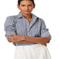 Camisa Ralph Lauren Feminina Easy Care de Algodão Gingham Azul Tamanho X-G
