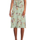 Vestido Ralph Lauren Feminino Texturizado com Zíper Forrado Floral Sem Mangas Gola Redonda Comprimento Joelho Vestível para Trabalho Verde Tamanho 8