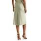 Saia midi de cetim feminina Ralph Lauren, verde, tamanho 12