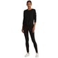 Ralph Lauren Women's Twist Front Manga Longa Top Preto Tamanho Médio