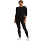 Ralph Lauren Women's Twist Front Manga Longa Top Preto Tamanho Médio