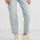 Calça jeans feminina Ralph Lauren, elástica, com zíper, bolsos, afunilada, cintura alta, azul, tamanho 8