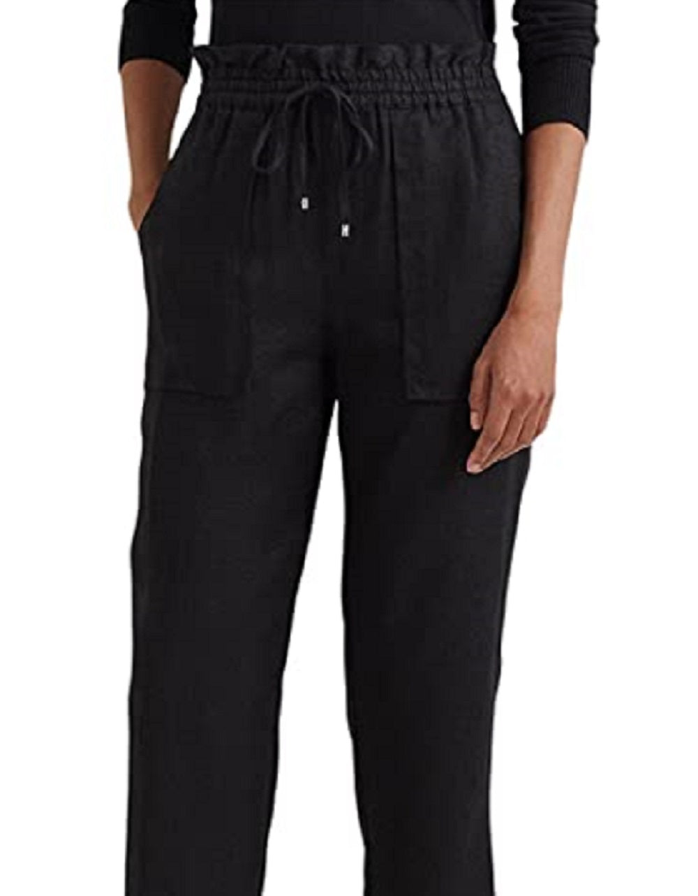 Calça Ralph Lauren Feminina de Linho Preta Tamanho 12