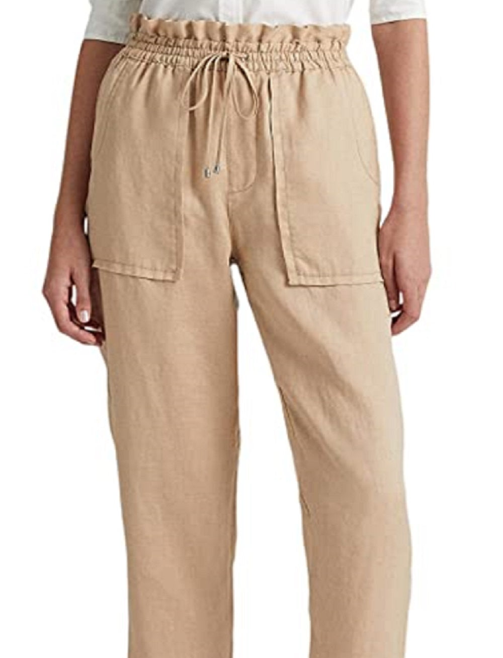Calça Ralph Lauren Feminina de Linho Marrom Tamanho 8