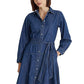 Vestido camisa jeans com cinto Ralph Lauren feminino azul tamanho 10