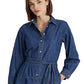 Vestido camisa jeans com cinto Ralph Lauren feminino azul tamanho 10