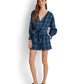 Macacão Ralph Lauren Feminino Xadrez de Linho Azul Tamanho 12