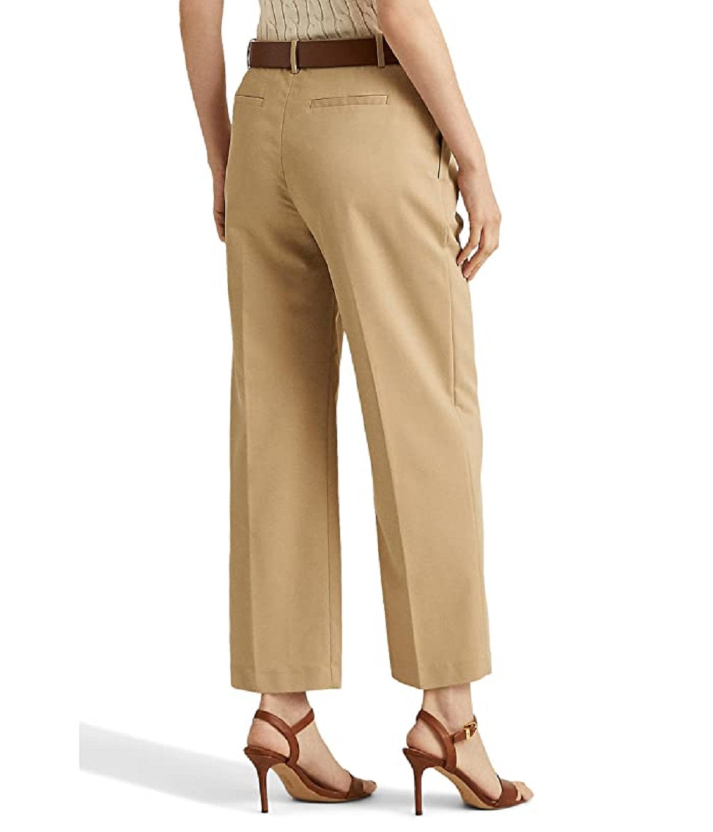 Calça Ralph Lauren Feminina Plissada Crepe Marrom Tamanho 12