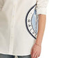 Camisa Ralph Lauren Feminina de Algodão com Logotipo Broadcloth, Branca, Tamanho X-G