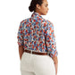 Camisa Ralph Lauren Feminina Floral de Voile de Algodão Tamanho Sortido 2X