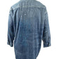 Camisa feminina plus size Lauren Ralph Lauren com estampa de respingos de tinta, azul, tamanho 3X