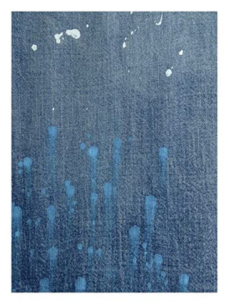 Camisa feminina plus size Lauren Ralph Lauren com estampa de respingos de tinta, azul, tamanho 3X