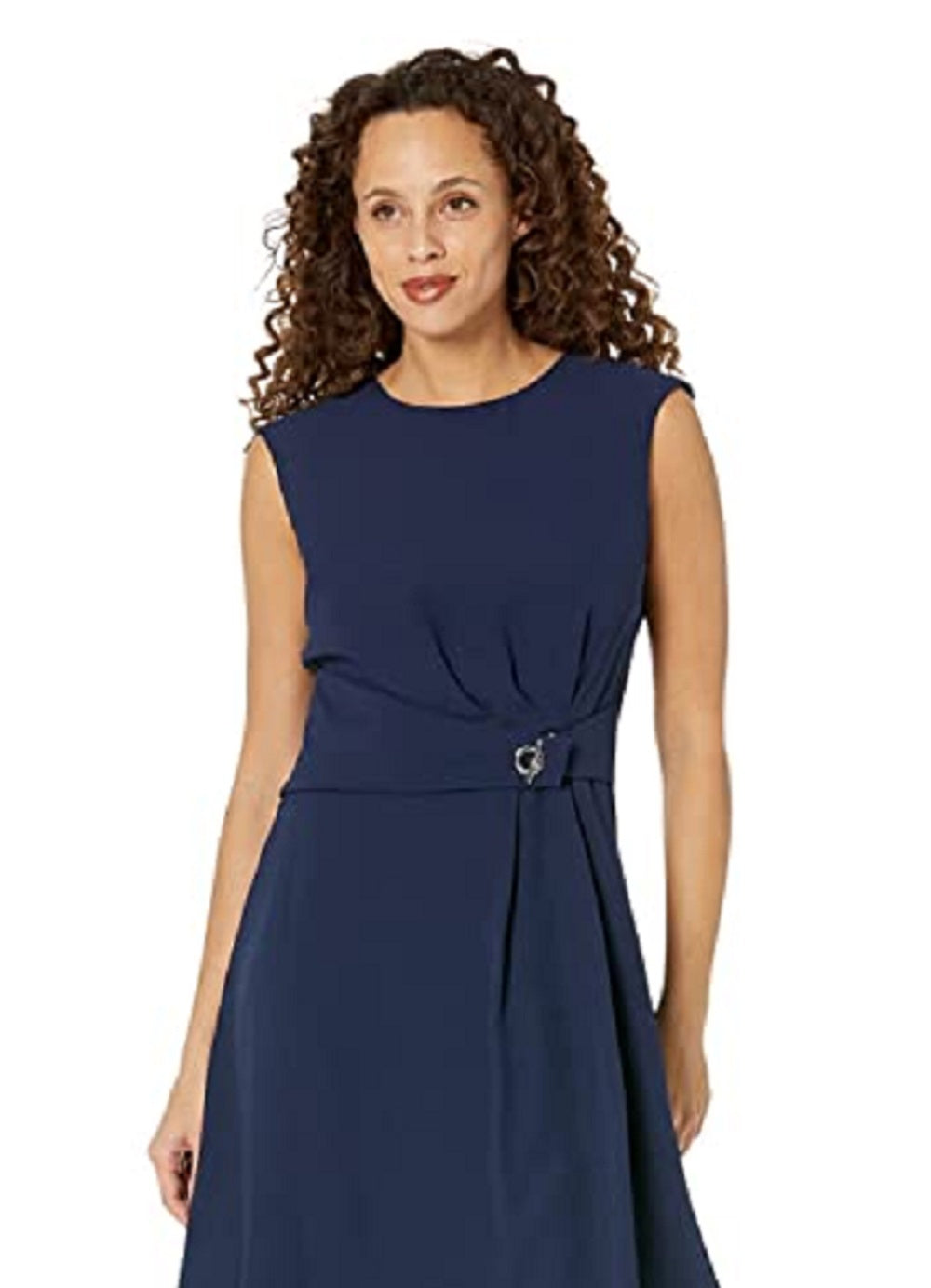 Vestido Ralph Lauren Feminino Dupla Face Fit and Flare Azul Tamanho 14