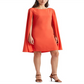 Vestido de coquetel Ralph Lauren Cape Georgette feminino, laranja, tamanho 12