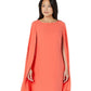 Vestido de coquetel Ralph Lauren Cape Georgette feminino, laranja, tamanho 14