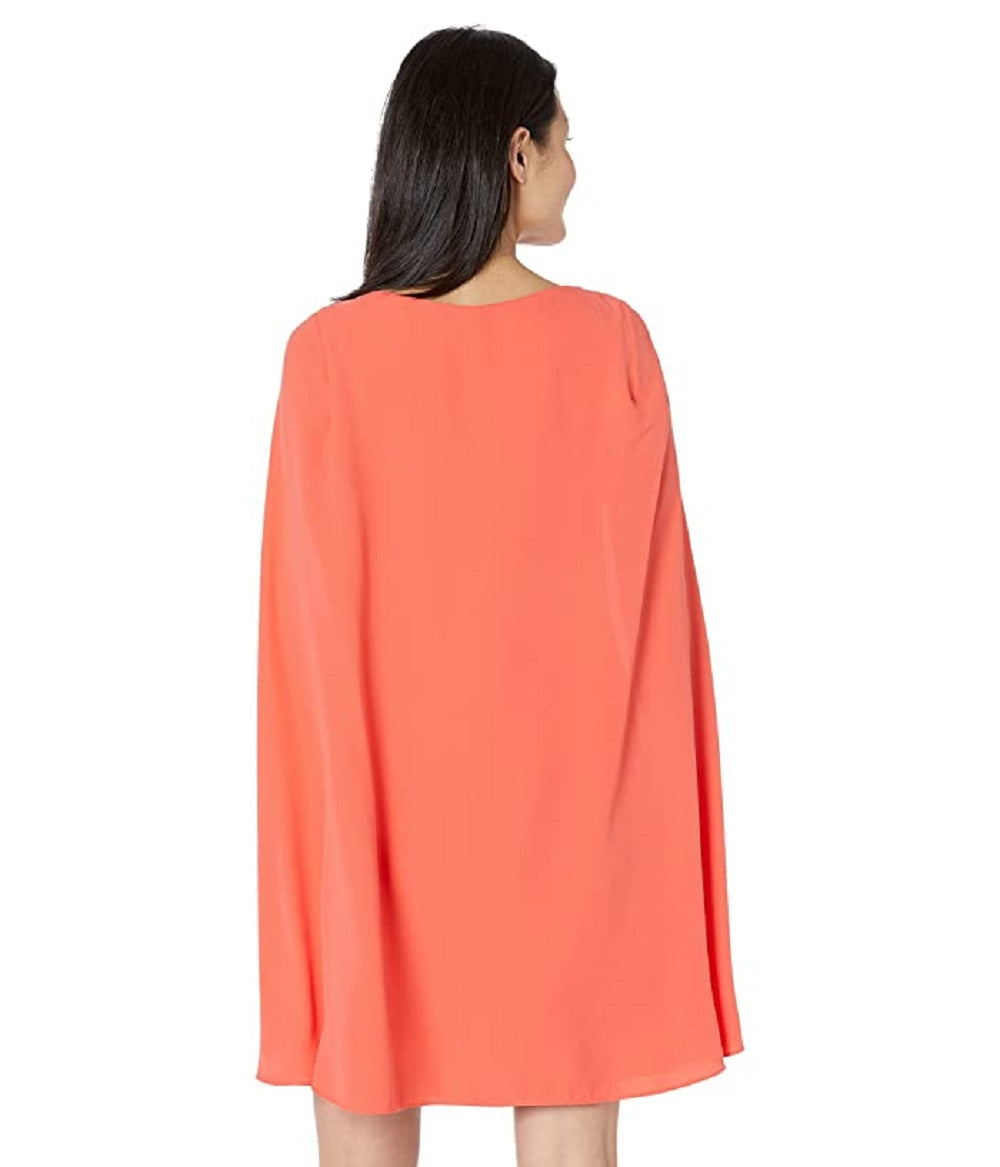 Vestido de coquetel Ralph Lauren Cape Georgette feminino, laranja, tamanho 14