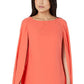 Vestido de coquetel Ralph Lauren Cape Georgette feminino, laranja, tamanho 14