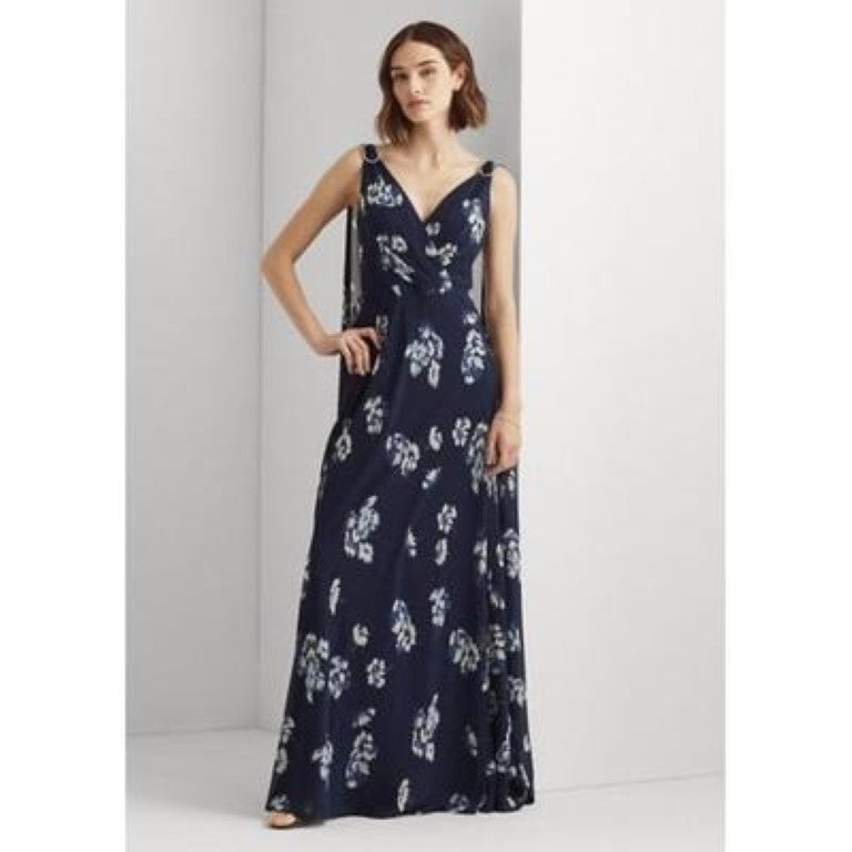 ralph-lauren-womens-floral-crinkled-georgette-gown-blue-size-2