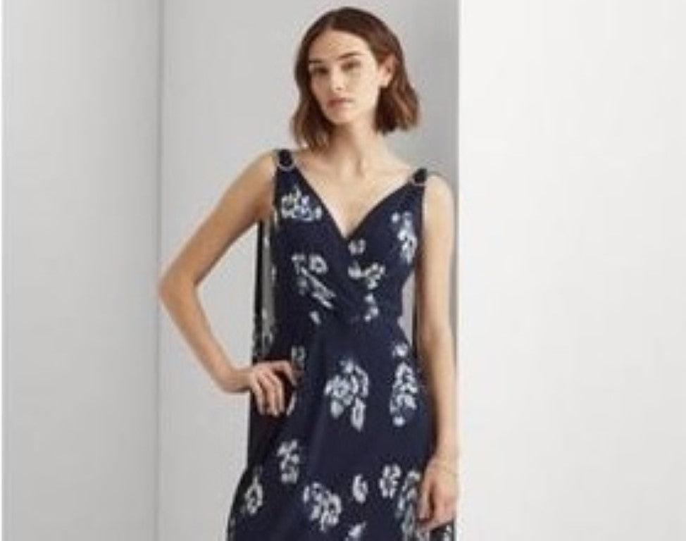 ralph-lauren-womens-floral-crinkled-georgette-gown-blue-size-2