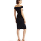 Vestido Ralph Lauren Feminino Crepe Ombro a Ombro Azul Tamanho 18