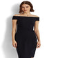 Vestido Ralph Lauren Feminino Crepe Ombro a Ombro Azul Tamanho 8